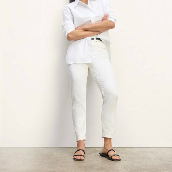 NWOT Everlane The Super Soft Relaxed Straight Leg Summer Jean In Bone Size 29 - Picture 1 of 9